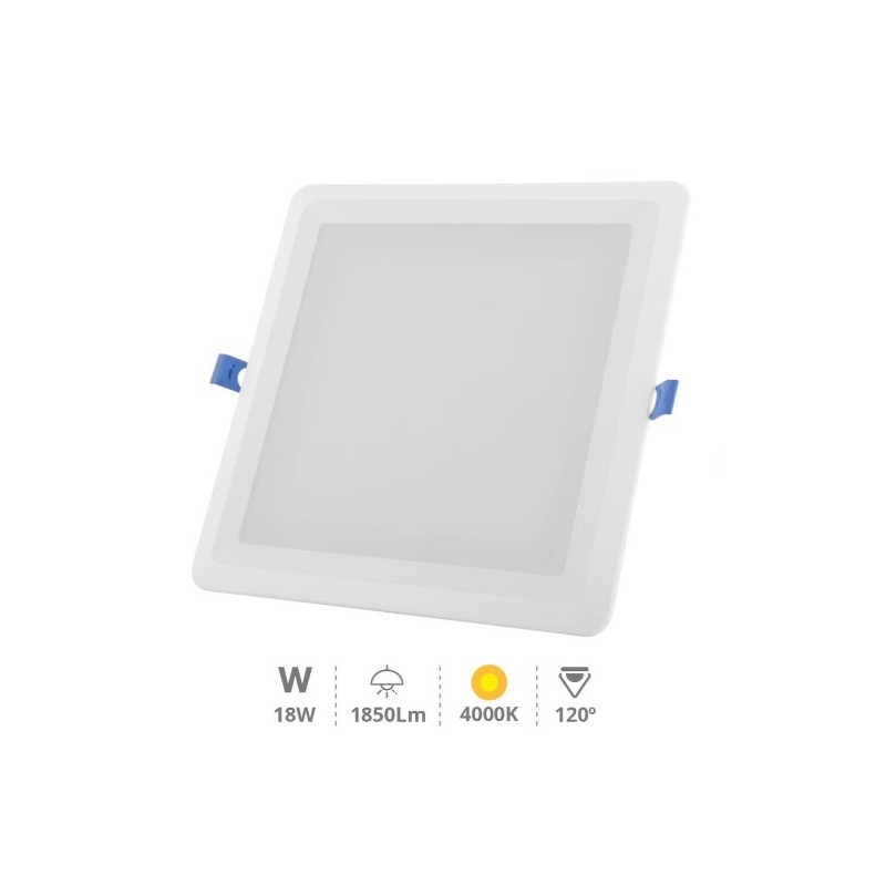 DOWLIGHT EMPOTRABLE LED CUADRADO LONDA 18W 4000K BLANCO