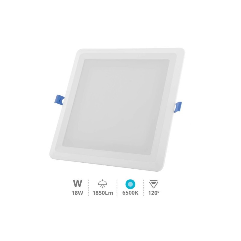 DOWLIGHT EMPOTRABLE LED CUADRADA LONDA 18W 6500K BLANCO