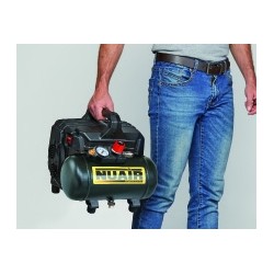 Compresor sin aceite silencioso.Cabezal con motor de bajas revolucione