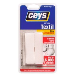 CEYS CREMALLERA BELCRO TEXTIL BLANCA