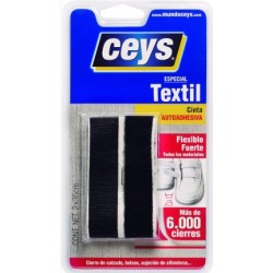 CEYS CREMALLERA BELCRO TEXTIL NEGRO
