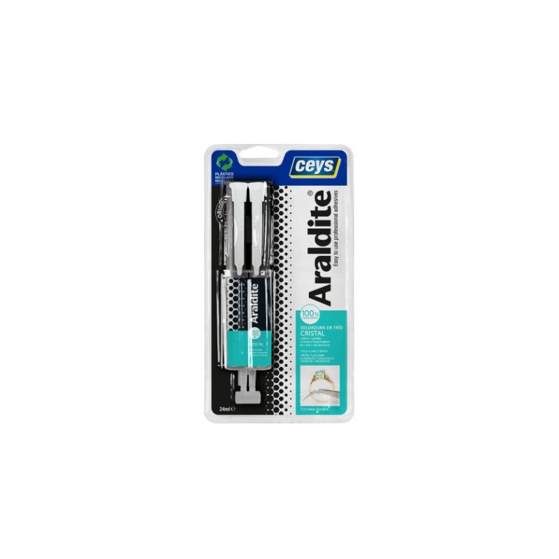 ARALDITE CRISTAL JERINGA TRANSPARENTE 24ML