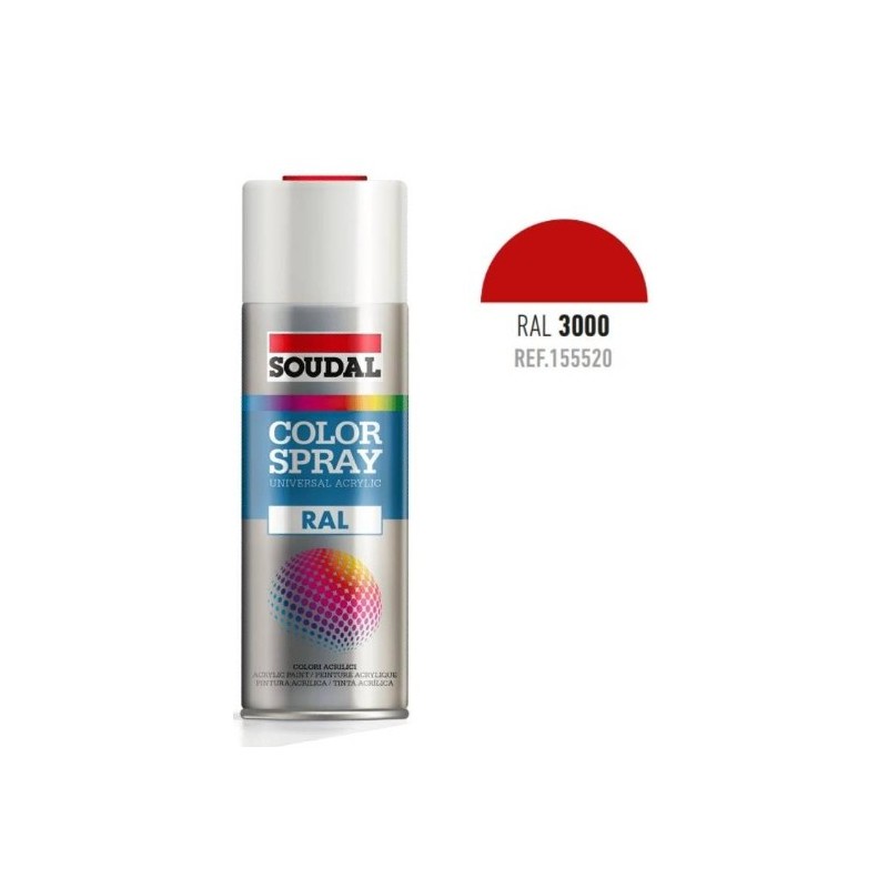 SPRAY COLOR RAL3000 ROJO VIVO 400ML