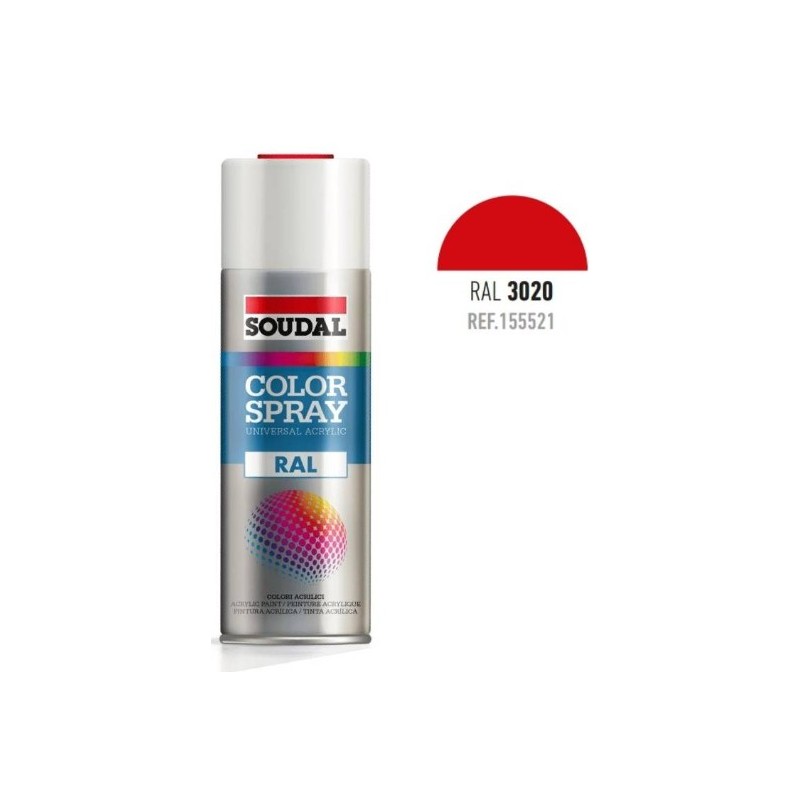 SPRAY COLOR RAL3020 ROJO TRAFICO 400ML