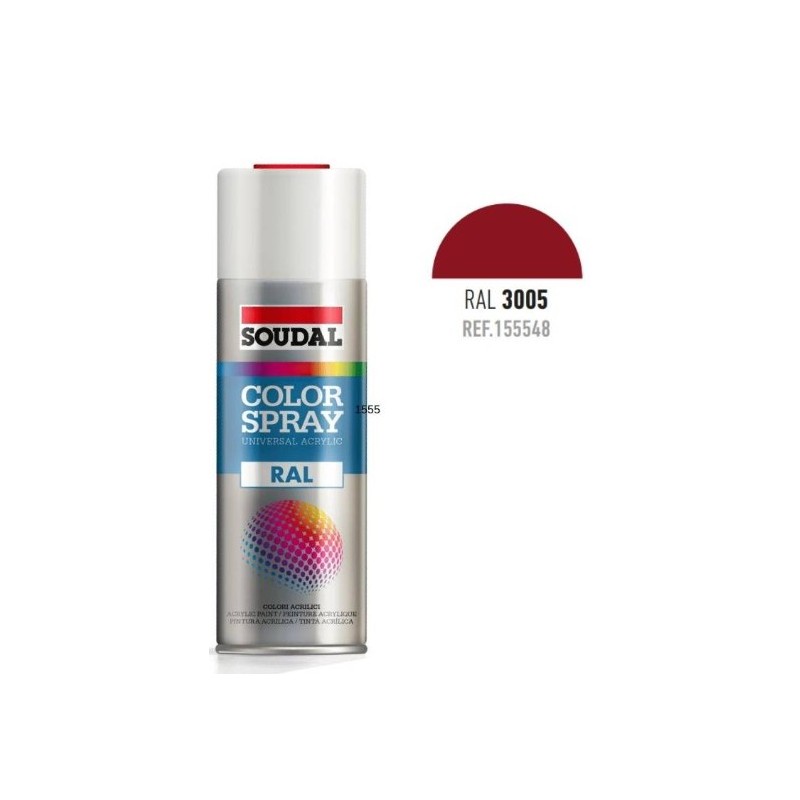 SPRAY COLOR RAL3005 ROJO VINO 400 ML