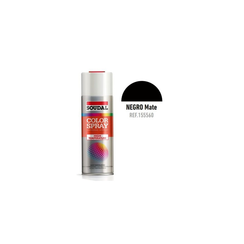 SPRAY COLOR NEGRO MATE RESIS CALOR 400ML