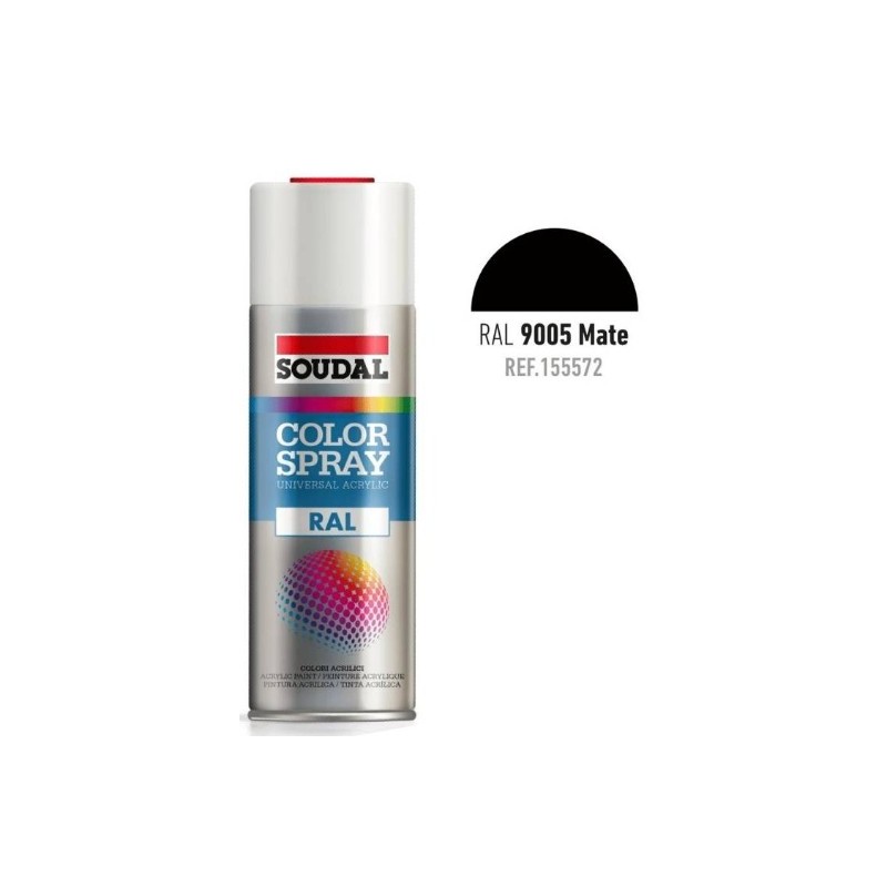 SPRAY COLOR RAL9005 NEGRO MATE 400ML