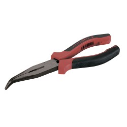 ALICATE BOCA SEMIRREDONDA CURVA CON CORTE 200MM CON COLGADOR