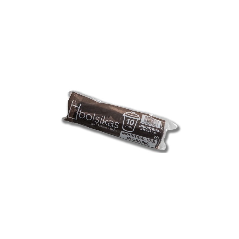 BOLSA BASURA INDUSTRIAL 800 NEGRA 85X105 10 UD. - PARA CUBOS DE 100 L