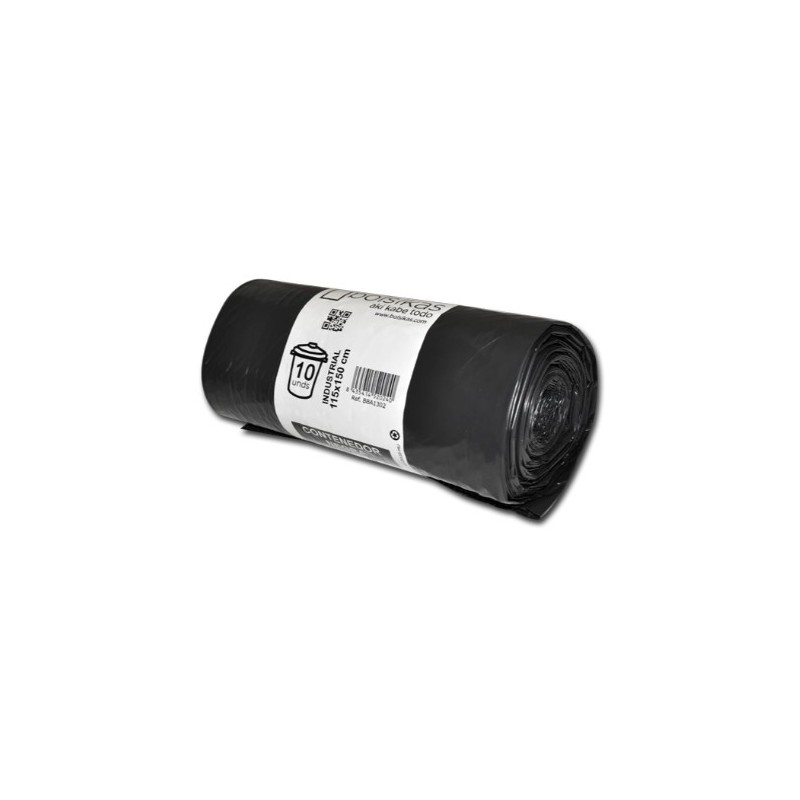 BOLSA BASURA INDUSTRIAL NEGRA 115X150 10 UD - PARA CUBO DE 240 L