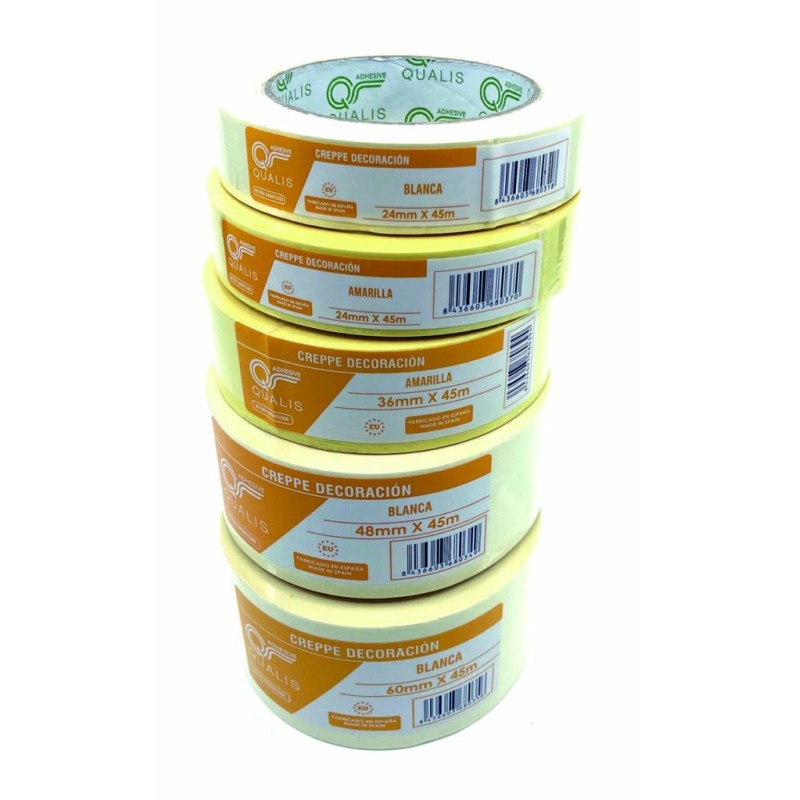 CINTA CREPPE DECORACION BLANCO 24X45 QUALIS