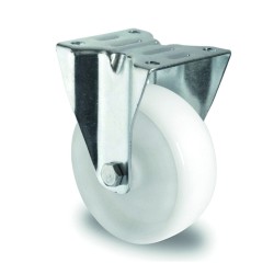 RUEDA BASIC POLIPROPILENO R1W 200 PLACA FIJA BLANCO CASCOO