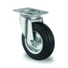 RUEDA BASIC PLACA GIRATORIA GOMA NEGRA 100KG
