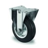 RUEDA BASIC PLACA FIJA GOMA NEGRA 100KG