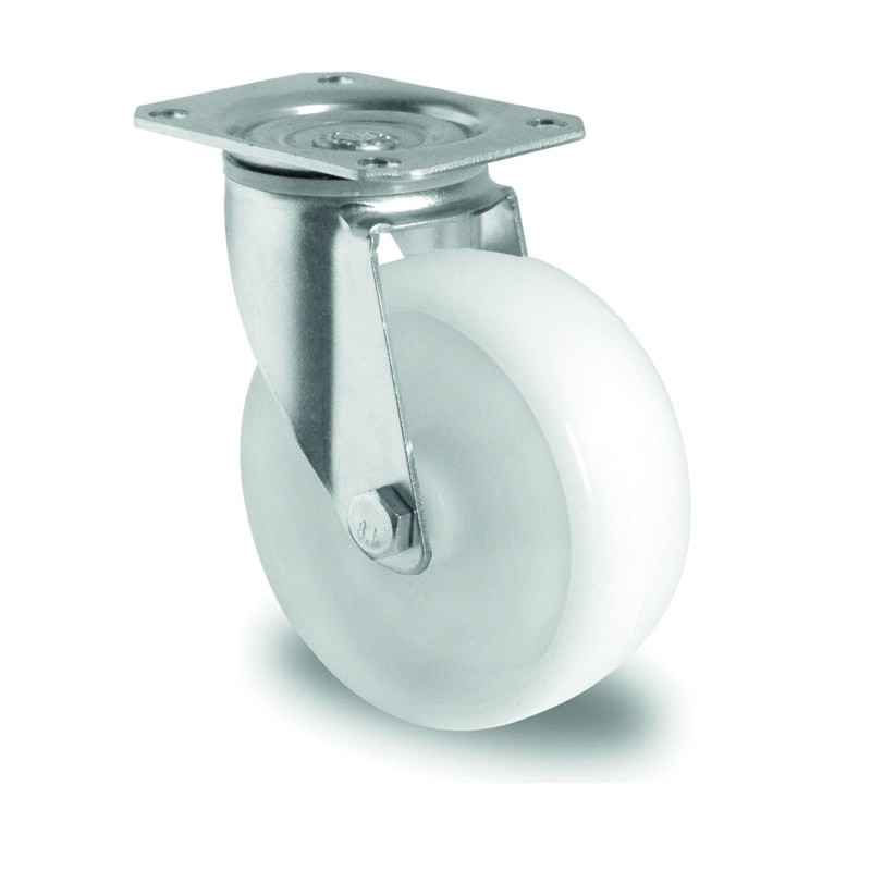 RUEDA BASIC CON PLACA GIRATORIA NYLON 130KG