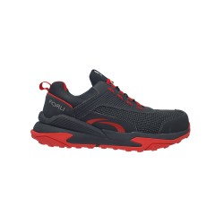 ZAPATO S3S NEGRO-ROJO MODELO HARLEM FORLI