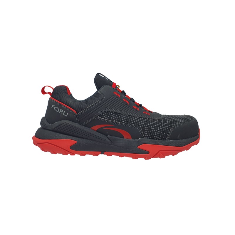 ZAPATO S3S NEGRO-ROJO MODELO HARLEM FORLI