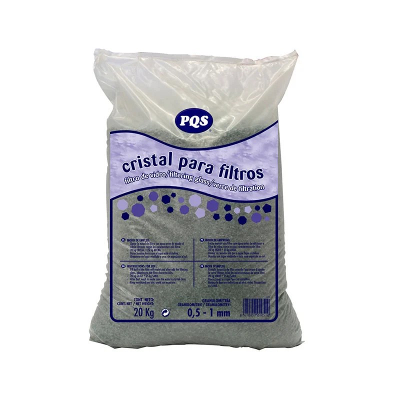 CRISTAL PARA FILTROS PISCINA 0,5-1 MM 20 KG PQS
