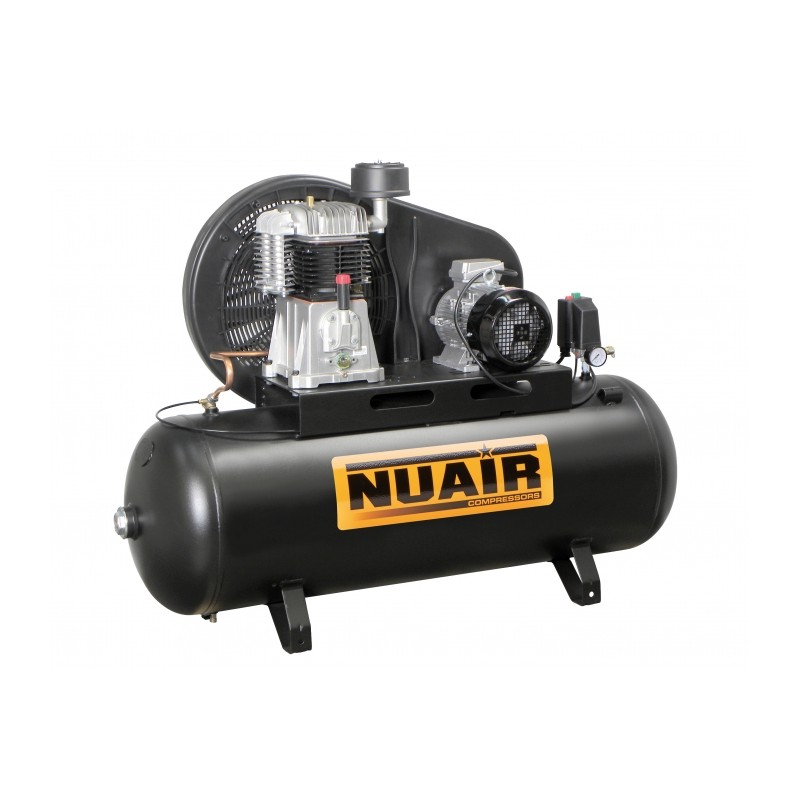 COMPRESOR PISTON NUAIR 5.5 HP CALDERA 270 LITROS 640L/MINUTO 11 BAR MA