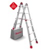 ESCALERA TELESCOPICA 8+8 PELDAÑOS BISAGRA PROGRAMABLE CON BLOQUEO DE S