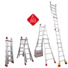 ESCALERA TELESCOPICA 10+10 PELDAÑOS BISAGRA PROGRAMABLE CON BLOQUEO DE