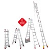 ESCALERA TELESCOPICA 12+12 PELDAÑOS BISAGRA PROGRAMABLE CON BLOQUEO DE