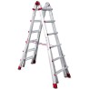 ESCALERA TELESCOPICA 12+12 PELDAÑOS BISAGRA PROGRAMABLE CON BLOQUEO DE