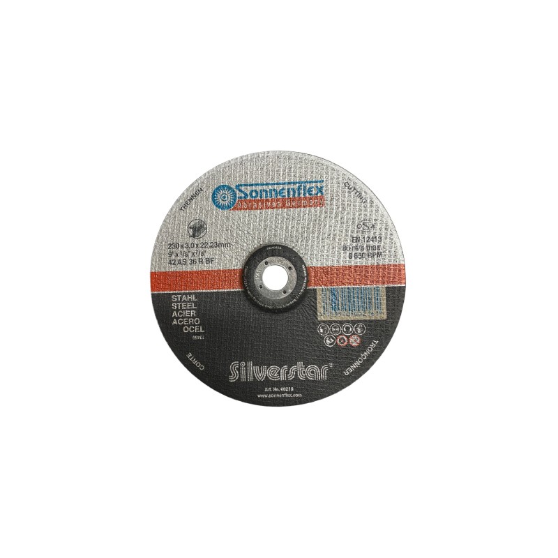 Disco de Corte Silverstar 230x3.0x22,23 mm para Acero | Profesional y Disco de Corte Silverstar 230x3.0x22,23 mm para Acero | Profesional y