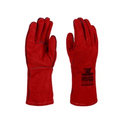 Guante Soldador ECOFORJA 350 | Serraje Rojo, Kevlar, CAT III