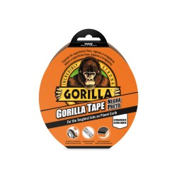 Gorilla Tape Negra 32 m x 48 mm | Cinta adhesiva fuerte y duradera par