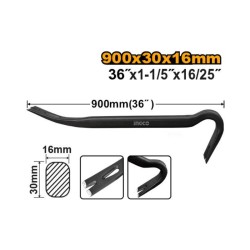 Palanca Desencofrador 90 cm INGCO HWBA01362 | Acero forjado templado y