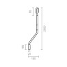 Manivela Toldo MICEL TLD06 180x180x2000 mm | Acero blanco, resistente 