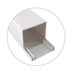 Mini-canaleta eléctrica blanca adhesiva 2M 10x15mm | PVC autoextinguib