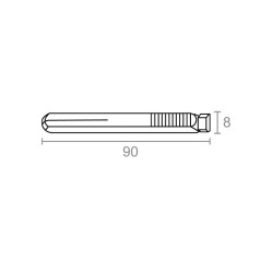 Cuadradillo de Expansión MICEL CDD03 90x8x8 mm | Acero zincado, alta d
