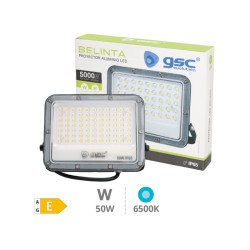 Proyector LED Belinta 50W 6500K IP65 negro | Luz fría 5000 lm | Exteri