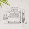 Proyector LED Belinta 100W 6500K IP65 negro | Luz fría 10.000 lm | Ext