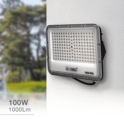 Proyector LED Belinta 100W 6500K IP65 negro | Luz fría 10.000 lm | Ext