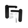Juego de manilla cortafuego ciega 704 MICEL | Acero/nylon negro | Cert