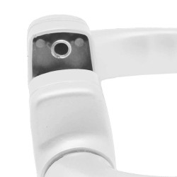 Juego de manilla Micel 6842 blanca de aluminio | 1 taladro