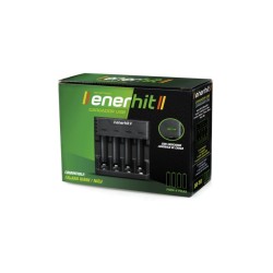Cargador Enerhit USB para 4 Pilas AA/AAA | Compacto y Seguro