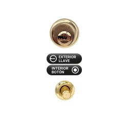 Cerrojo de Sobreponer MICEL CRR10 Latón Satinado | Acero 140x148x75 mm