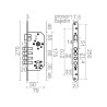 Cerradura de Embutir MICEL CRE07 Latonada | Canto Redondo 23x270x79 mm