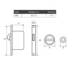 Cerradura MHA Modelo 235 | Puertas Correderas Zincada con Tirador
