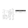 Cerradura MHA Modelo 288 | Para Cilindro 70x50 mm Niquel Mate