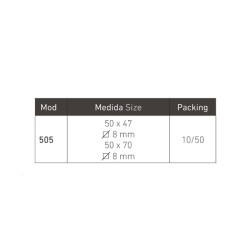 Picaporte DHA Modelo 505 | Canto Redondo 50 mm Mate con Condera Incorp