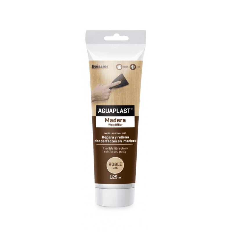 Aguaplast Madera Roble 125 ml — Pasta reparadora para madera Aguaplast Madera Roble 125 ml — Pasta reparadora para madera