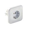Base empotrar porcelana 16A-250V DUOLEC — Toma con tierra