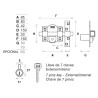 Cerrojo FAC 301L/80 — Seguridad con Sistema L y llave Serreta