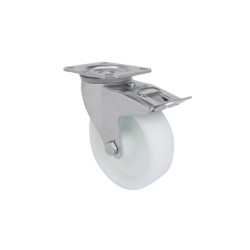 Rueda TQL-P 100 Placa Freno – Nylon, cojinete liso, capacidad 200 kg, 