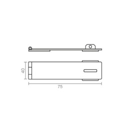 Portacandado CC10 Zincado de Acero 75x40 mm